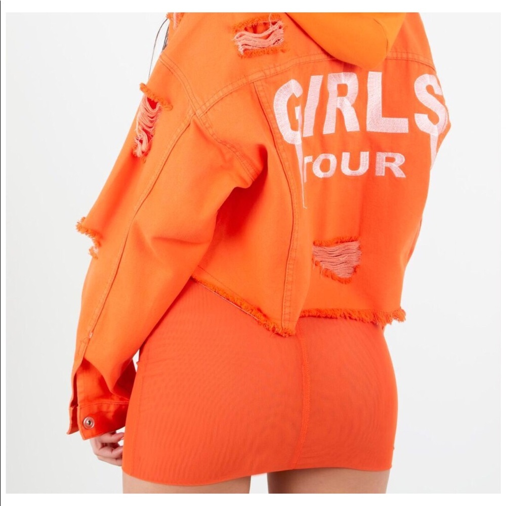 NWT Orange Denim GirlsTour Jacket
